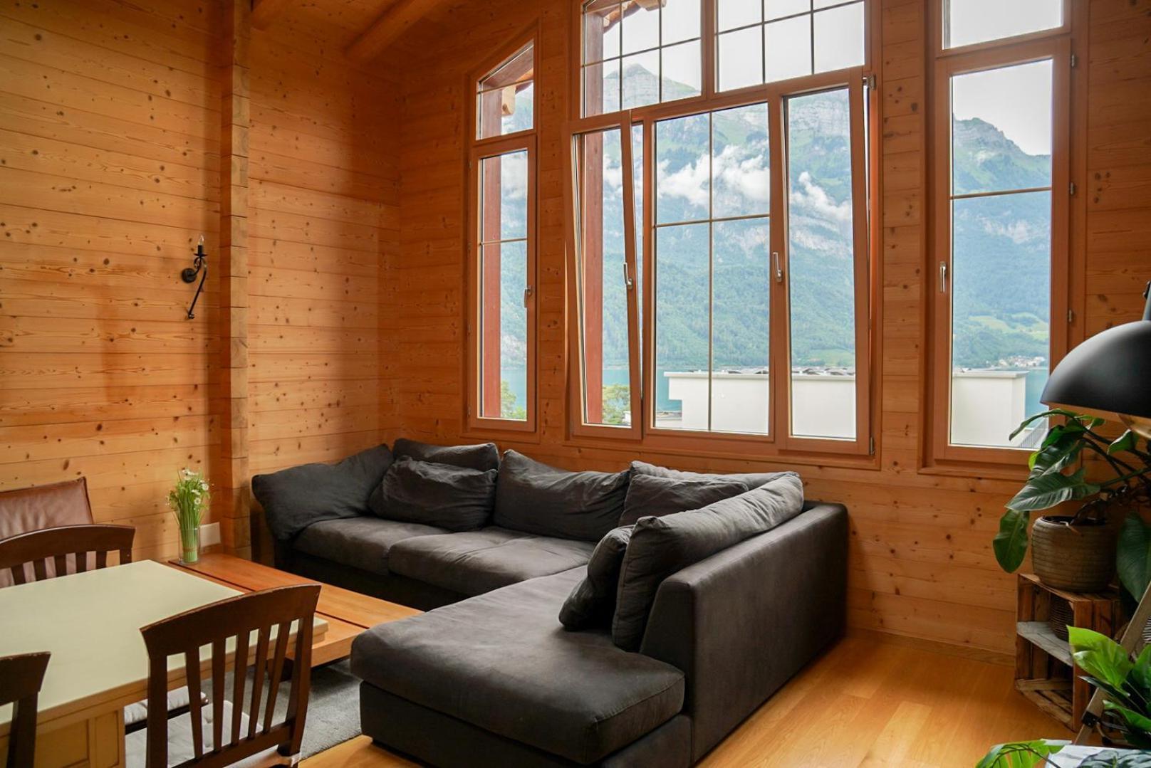 Doodle'S Amazing Chalet -Walensee - Flumserberg - Churfirsten - Heidiland - Pool - Sauna 莫尔斯 外观 照片