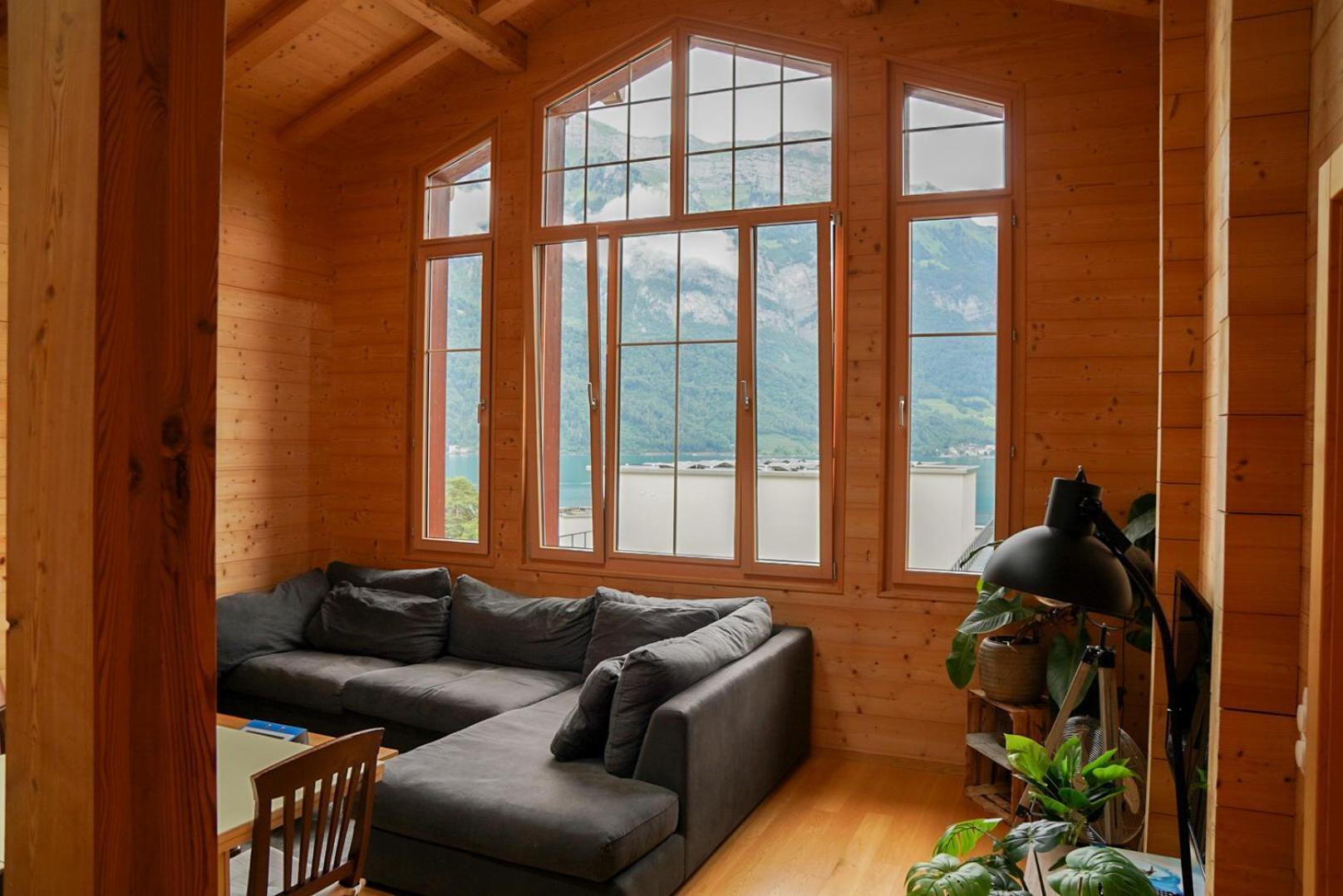 Doodle'S Amazing Chalet -Walensee - Flumserberg - Churfirsten - Heidiland - Pool - Sauna 莫尔斯 外观 照片