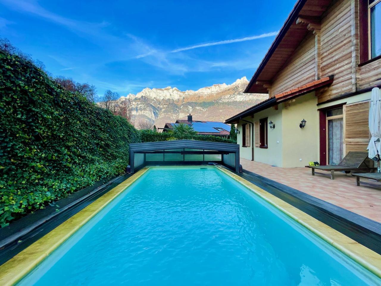 Doodle'S Amazing Chalet -Walensee - Flumserberg - Churfirsten - Heidiland - Pool - Sauna 莫尔斯 外观 照片